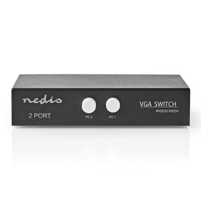 VGA switch 2 Η/Υ σε 1 οθόνη NEDIS CSWI5902BK 500MHz WQXGA λεπτής σχεδίασης