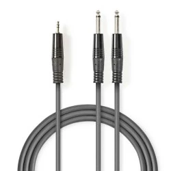 Kαλώδιο ήχου NEDIS COTH23200GY15 2x6.35 mm αρσενικό σε 3.5mm αρσενικό 1.50m