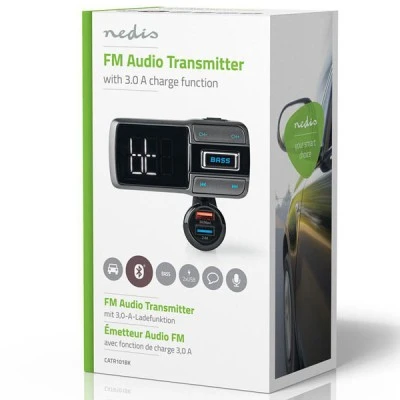 Bluetooth αναμεταδότης FM hands free φορτιστής 3σε1 με μεγάλη οθόνη LED 2 & ενσωματωμένο μικρόφωνο Bluetooth αναμεταδότης FM hands free φορτιστής 3σε1 με μεγάλη οθόνη LED 2 & ενσωματωμένο μικρόφωνο