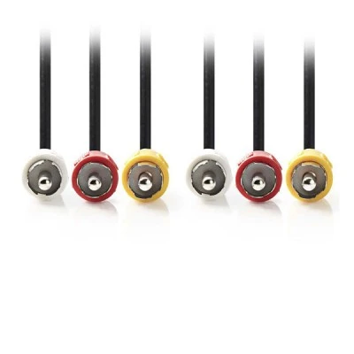 Καλώδιο NEDIS CVGB24300BK15 A/V 3x RCA αρσενικό σε 3x RCA αρσενικό μήκους 1.5m