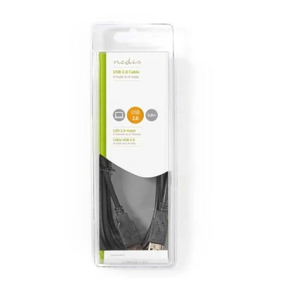 Καλώδιο NEDIS CCGB60000BK20 USB 2.0 A αρσενικό - USB A αρσενικό 2m έως 480 Mbps