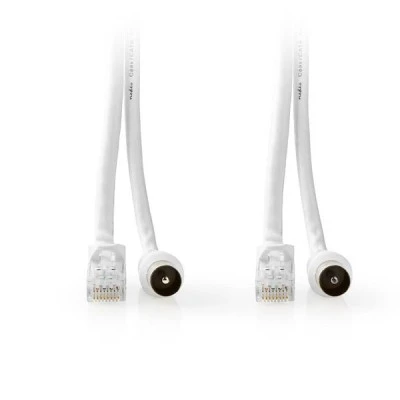 Συνδυασμός καλωδίων NEDIS CSGP4500WT30 IEC αρσ. - RJ45 CAT6 & IEC θηλ. - RJ45 CAT6 3.0m