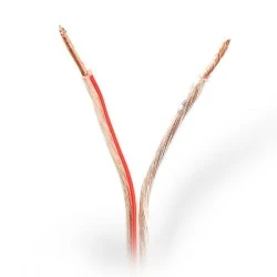 Καλώδιο ηχείων διάφανο NEDIS CAGW1500TR1000 2 x 1,50mm² σε κουλούρα 100 μέτρων