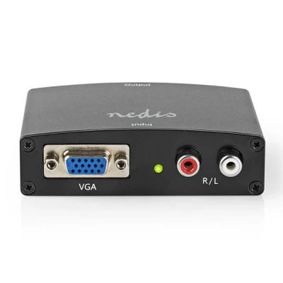 Μετατροπέας VGA + 2 RCA σε HDMI με 1.65Gbps ταχύτητα μεταφοράς δεδομένων σε ανθρακί χρώμα Μετατροπέας VGA + 2 RCA σε HDMI με 1.65Gbps ταχύτητα μεταφοράς δεδομένων σε ανθρακί χρώμα