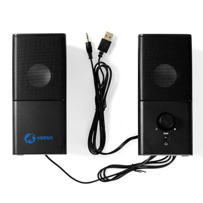 Στερεοφωνικά gaming ηχεία NEDIS GSPR10020BK 2.0 6W με ρυθμιζόμενη ένταση ήχου Στερεοφωνικά gaming ηχεία NEDIS GSPR10020BK 2.0 6W με ρυθμιζόμενη ένταση ήχου