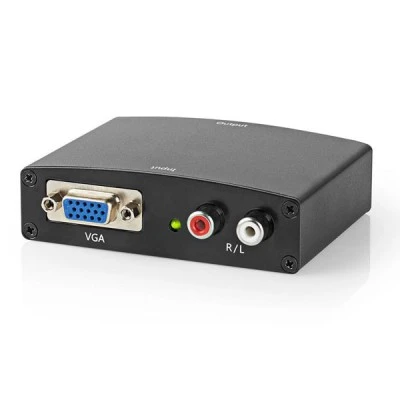 Μετατροπέας VGA + 2 RCA σε HDMI με 1.65Gbps ταχύτητα μεταφοράς δεδομένων σε ανθρακί χρώμα Μετατροπέας VGA + 2 RCA σε HDMI με 1.65Gbps ταχύτητα μεταφοράς δεδομένων σε ανθρακί χρώμα