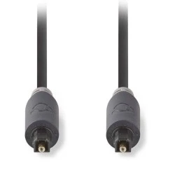 Καλώδιο οπτικής ίνας NEDIS CABW25000AT10 TosLink αρσενικό - αρσενικό 1m σε ανθρακί χρώμα