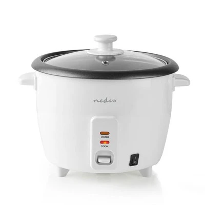 Βραστήρας ρυζιού NEDIS KARC06WT 0,6L 300W σε λευκό χρώμα με αντικολλητικό εσωτερικό δοχείο Βραστήρας ρυζιού NEDIS KARC06WT 0,6L 300W σε λευκό χρώμα με αντικολλητικό εσωτερικό δοχείο