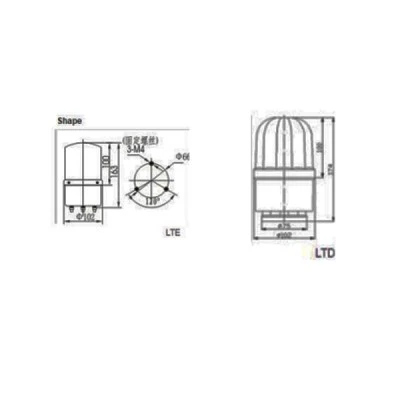 Φάρος μαγνητικής στήριξης LTE-5101M 12VDC με διαστάσεις 150X100mm σε πράσινο χρώμα