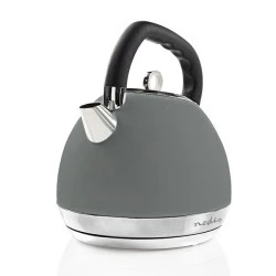 Βραστήρας NEDIS KAWK520EGY 1.8L 2200W σε γκρι soft-touch χρώμα με αποσπώμενο καπάκι