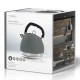 Βραστήρας NEDIS KAWK520EGY 1.8L 2200W σε γκρι soft-touch χρώμα με αποσπώμενο καπάκι