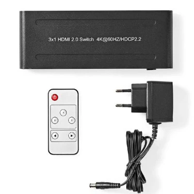 Switch 3 θυρών HDMI NEDIS VSWI3473AT με υποστήριξη 4K2K @ 60FPS / HDCP2.2 και 3D Switch 3 θυρών HDMI NEDIS VSWI3473AT με υποστήριξη 4K2K @ 60FPS / HDCP2.2 και 3D