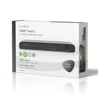 Switch 3 θυρών HDMI NEDIS VSWI3473AT με υποστήριξη 4K2K @ 60FPS / HDCP2.2 και 3D Switch 3 θυρών HDMI NEDIS VSWI3473AT με υποστήριξη 4K2K @ 60FPS / HDCP2.2 και 3D