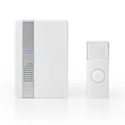Ασύρματο κουδούνι NEDIS DOORB223CWT 80dB με ένδειξη LED & δυνατότητα αυξομείωσης της έντασης