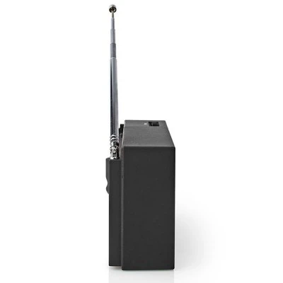 Μini φορητό ραδιόφωνο FM / AM NEDIS RDFM1200BK σε μαύρο χρώμα με υποδοχή ακουστικών jack 3,5mm Μini φορητό ραδιόφωνο FM / AM NEDIS RDFM1200BK σε μαύρο χρώμα με υποδοχή ακουστικών jack 3,5mm