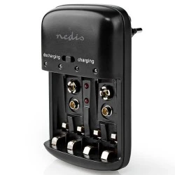 Φορτιστής για μπαταρίες NiCd και Ni-MH AA / AAA / 9V NEDIS BACH07