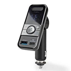 Αναμεταδότης FM NEDIS CATR130BK hands free και φορτιστής 3 σε 1 Bluetooth με οθόνη LED 0.8