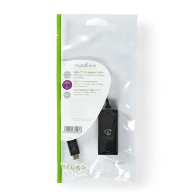 Μετατροπέας NEDIS CCGP64452BK02 από USB 3.1 Type-C αρσενικό σε Mini DisplayPort με καλώδιο 0.20m