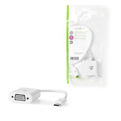Μετατροπέας NEDIS CCGP64851WT02 από USB 3.2 Gen 1 Type-C αρσενικό σε VGA θηλυκό 0.20m