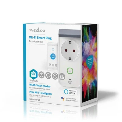 Wi-Fi Smart Plug Nedis WIFIPO120FWT εξωτερικού χώρου 16Α με μετρητή κατανάλωσης ενέργειας