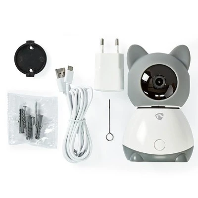 WiFi Smart IP camera NEDIS Full HD 1080p με λειτουργία Pan tilt & αισθητήρα θερμοκρασίας - υγρασίας