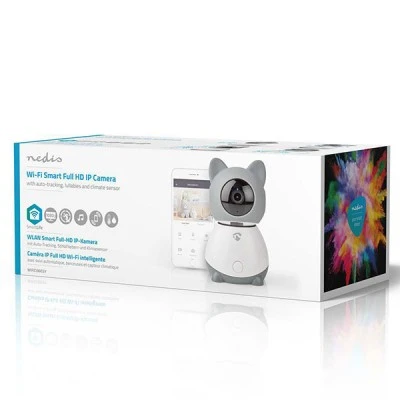 WiFi Smart IP camera NEDIS Full HD 1080p με λειτουργία Pan tilt & αισθητήρα θερμοκρασίας - υγρασίας