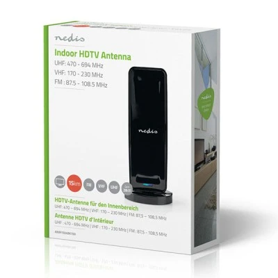 Εσωτερική κεραία HDTV NEDIS ANIR1504BK700 26dB FM / VHF / UHF με τεχνολογία προστασίας LTE/4G