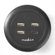 Universal επιτραπέζιος φορτιστής NEDIS FSCSPD100BK με 4 εξόδους (1x USB-C & 3x USB-A) 3.0A