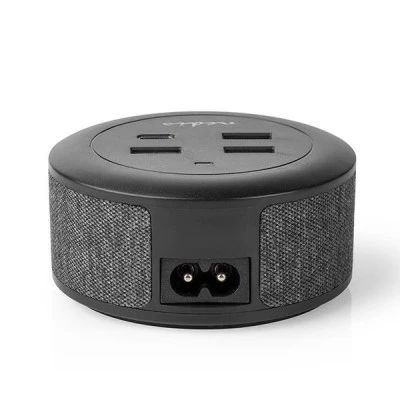 Universal επιτραπέζιος φορτιστής NEDIS FSCSPD100BK με 4 εξόδους (1x USB-C & 3x USB-A) 3.0A