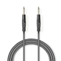 Καλώδιο ήχου Mono NEDIS COTH23000GY15 6.35mm αρσενικό σε 6.35mm αρσενικό μήκους 1.50m