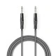Καλώδιο ήχου Mono NEDIS COTH23000GY15 6.35mm αρσενικό σε 6.35mm αρσενικό μήκους 1.50m