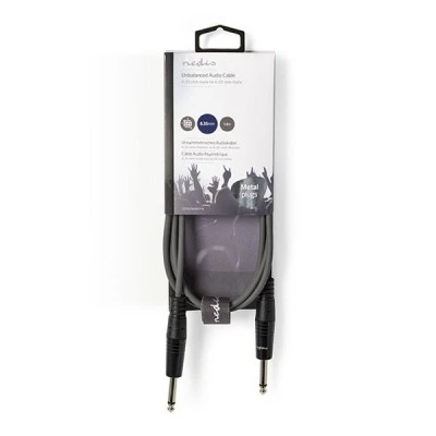 Καλώδιο ήχου Mono NEDIS COTH23000GY15 6.35mm αρσενικό σε 6.35mm αρσενικό μήκους 1.50m