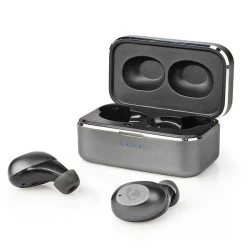 Bluetooth ακουστικά handsfree NEDIS HPBT5056GY με θήκη φόρτισης σε γκρι χρώμα
