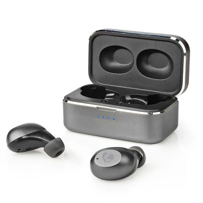 Bluetooth ακουστικά handsfree NEDIS HPBT5056GY με θήκη φόρτισης σε γκρι χρώμα