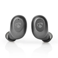 Bluetooth ακουστικά handsfree NEDIS HPBT5056GY με θήκη φόρτισης σε γκρι χρώμα