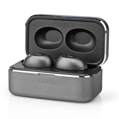 Bluetooth ακουστικά handsfree NEDIS HPBT5056GY με θήκη φόρτισης σε γκρι χρώμα