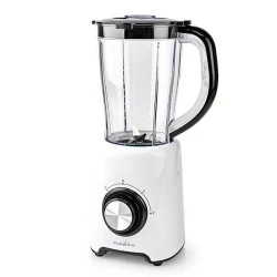 Μπλέντερ NEDIS KABL300CWT 800W με πλαστική κανάτα 1.5L και ανοξείδωτες λεπίδες σε λευκό χρώμα