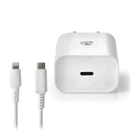 Universal φορτιστής USB NEDIS WCPDL20W112WT 3.0Α/2.22Α/1.67Α με αποσπώμενο καλώδιο Lightning 8-Pin