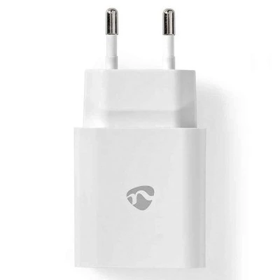 Universal φορτιστής USB NEDIS WCPDL20W112WT 3.0Α/2.22Α/1.67Α με αποσπώμενο καλώδιο Lightning 8-Pin