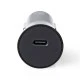 Universal φορτιστής αυτοκινήτου NEDIS CCPD20W101BK USB-C 3.0Α / 2.22Α / 1.67Α σε μαύρο χρώμα