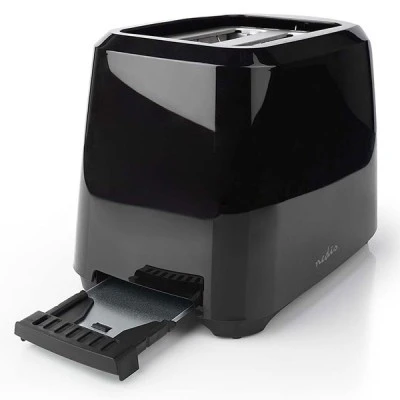 Αυτόματη φρυγανιέρα NEDIS KABT150EBK 700W σε μαύρο χρώμα με θερμομονωμένο περίβλημα Αυτόματη φρυγανιέρα NEDIS KABT150EBK 700W σε μαύρο χρώμα με θερμομονωμένο περίβλημα
