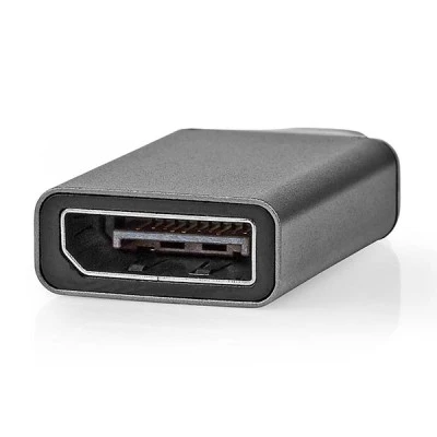 Αντάπτορας NEDIS CCGP64350GY από USB 3.2 Type-C αρσενικό σε DisplayPort θηλυκό σε μαύρο/γκρι