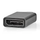 Αντάπτορας NEDIS CCGP64350GY από USB 3.2 Type-C αρσενικό σε DisplayPort θηλυκό σε μαύρο/γκρι