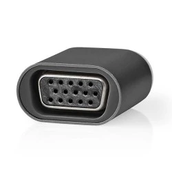Αντάπτορας NEDIS CCGP64850GY από USB 3.2 Type-C αρσ. σε VGA θηλ. σε μαύρο/γκρι χρώμα