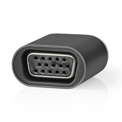 Αντάπτορας NEDIS CCGP64850GY από USB 3.2 Type-C αρσ. σε VGA θηλ. σε μαύρο/γκρι χρώμα