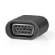 Αντάπτορας NEDIS CCGP64850GY από USB 3.2 Type-C αρσ. σε VGA θηλ. σε μαύρο/γκρι χρώμα