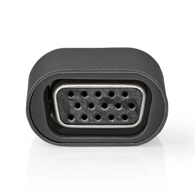 Αντάπτορας NEDIS CCGP64850GY από USB 3.2 Type-C αρσ. σε VGA θηλ. σε μαύρο/γκρι χρώμα