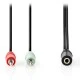 Καλώδιο ήχου Stereo NEDIS CAGB22160BK02 από 3,5mm θηλ. σε 2x 3,5mm αρσ. 0.20m Καλώδιο ήχου Stereo NEDIS CAGB22160BK02 από 3,5mm θηλ. σε 2x 3,5mm αρσ. 0.20m