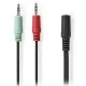 Καλώδιο ήχου Stereo NEDIS CAGB22160BK02 από 3,5mm θηλ. σε 2x 3,5mm αρσ. 0.20m Καλώδιο ήχου Stereo NEDIS CAGB22160BK02 από 3,5mm θηλ. σε 2x 3,5mm αρσ. 0.20m