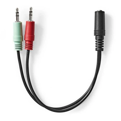 Καλώδιο ήχου Stereo NEDIS CAGB22160BK02 από 3,5mm θηλ. σε 2x 3,5mm αρσ. 0.20m Καλώδιο ήχου Stereo NEDIS CAGB22160BK02 από 3,5mm θηλ. σε 2x 3,5mm αρσ. 0.20m